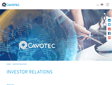 Tablet Screenshot of investor.cavotec.com